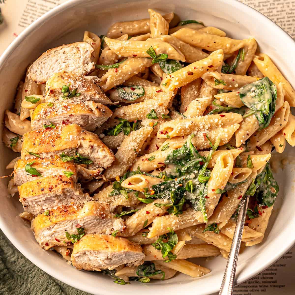 Easy Weeknight Creamy Garlic Parmesan Chicken Pasta Comfort Food